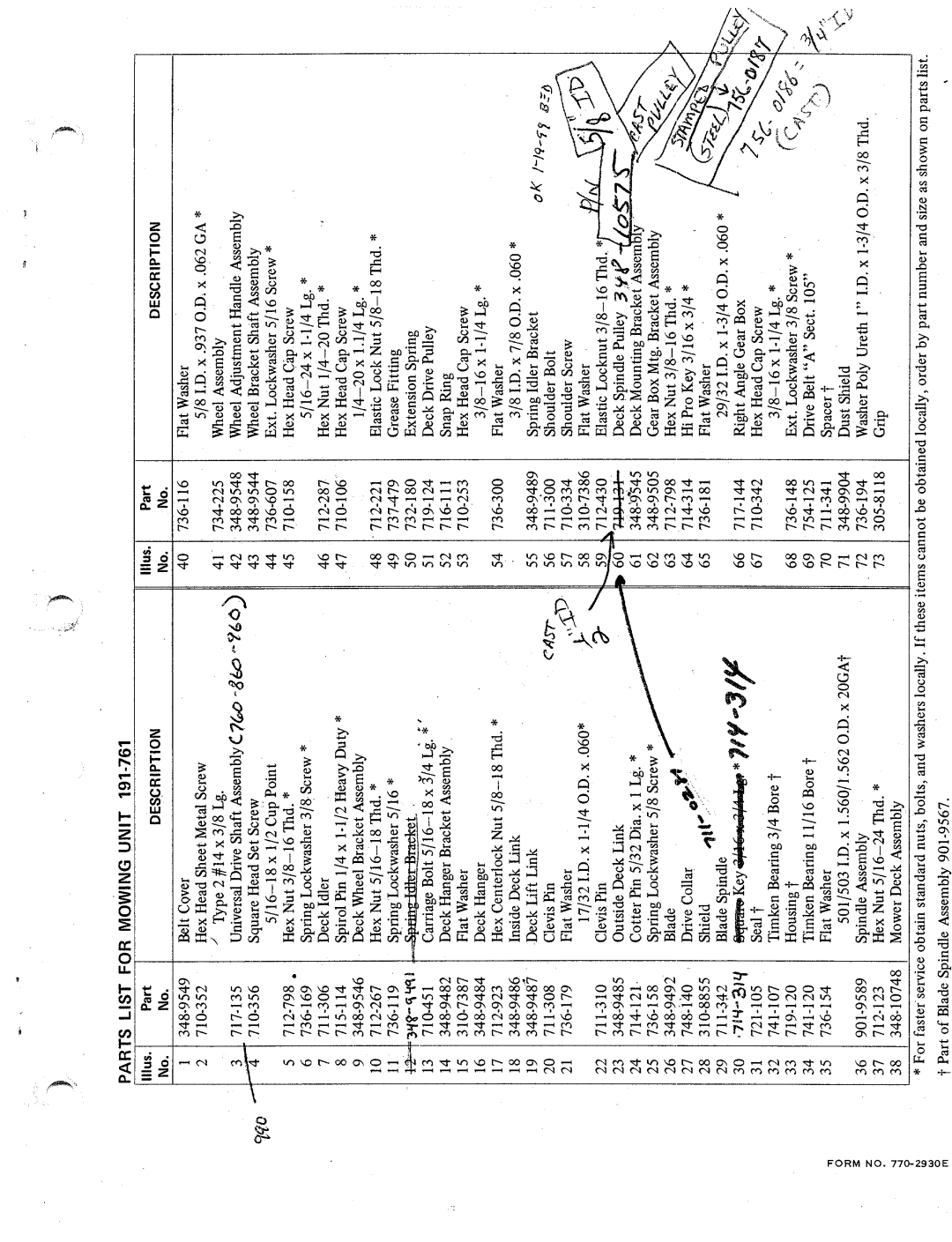 Bolens 191-761 manual 