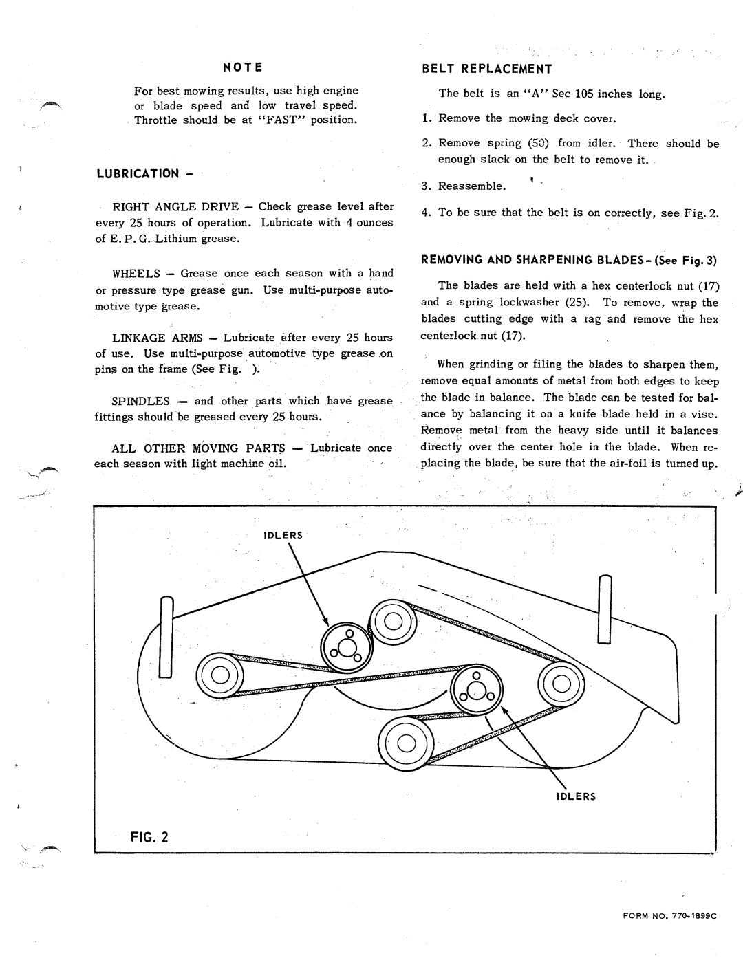 Bolens 191-761 manual 