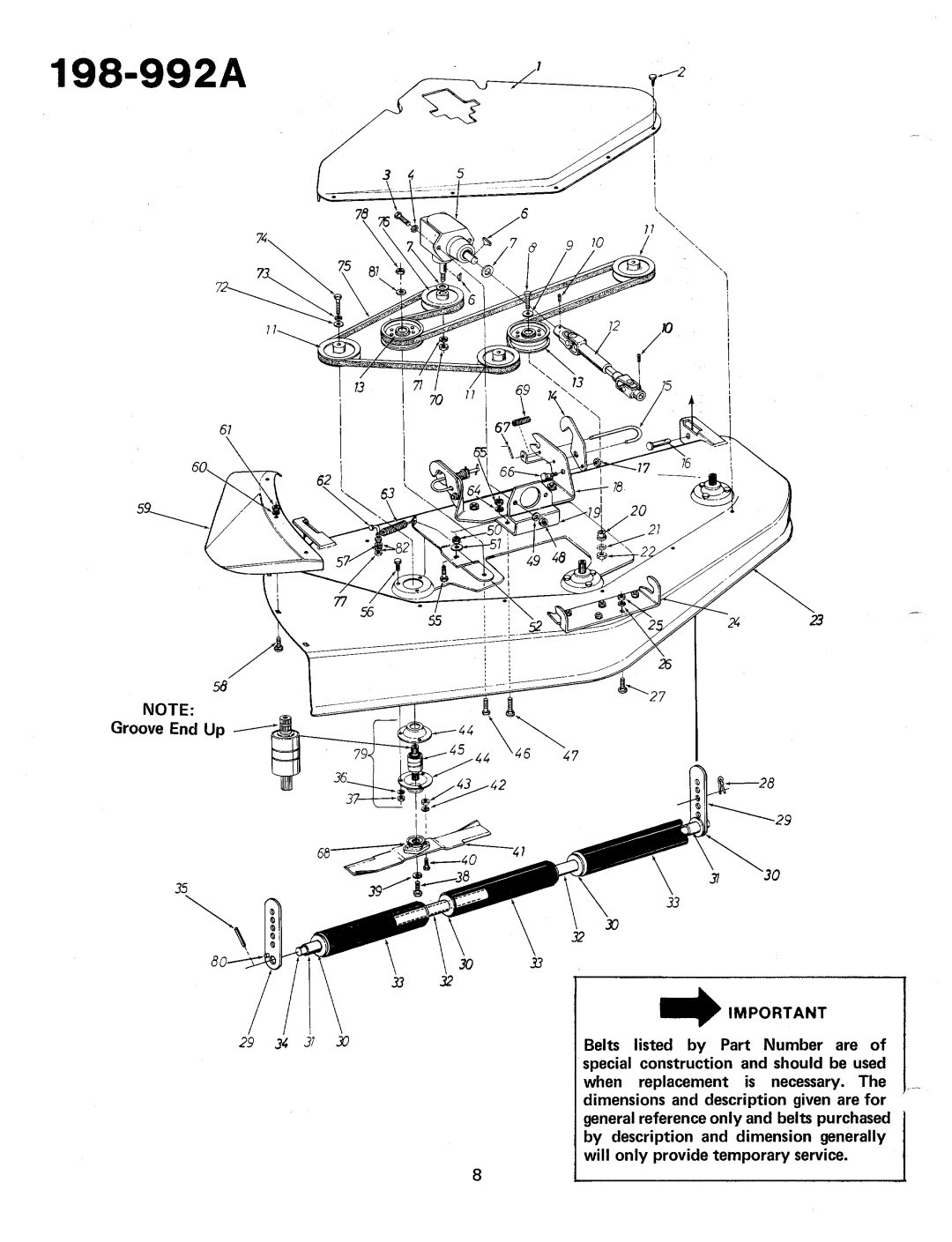 Bolens 198-992A manual 