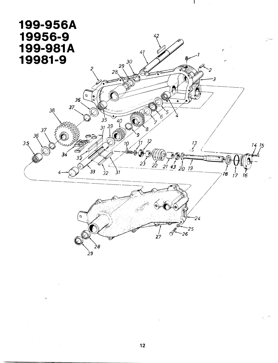 Bolens 19956-9, 199-956A, 19981-9, 199-981A manual 