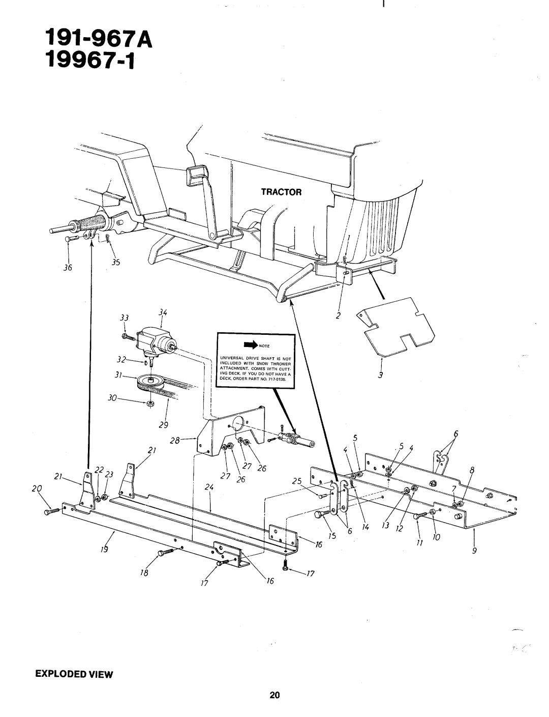 Bolens 191-967 A, 19967-1 manual 