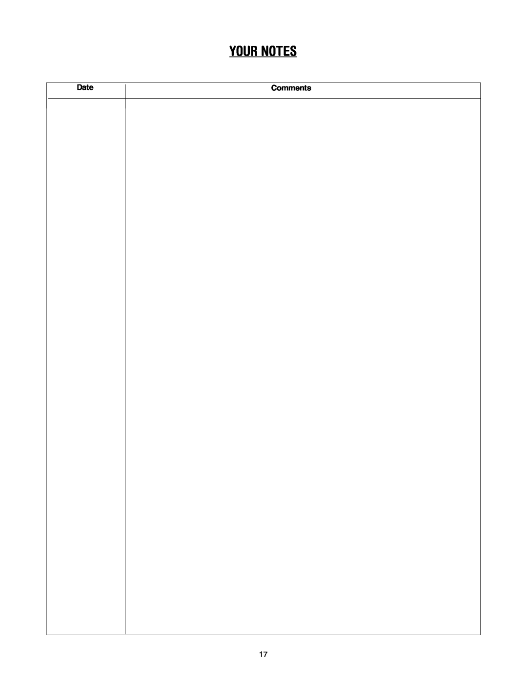 Bolens 416 manual Your Notes, Date, Comments 