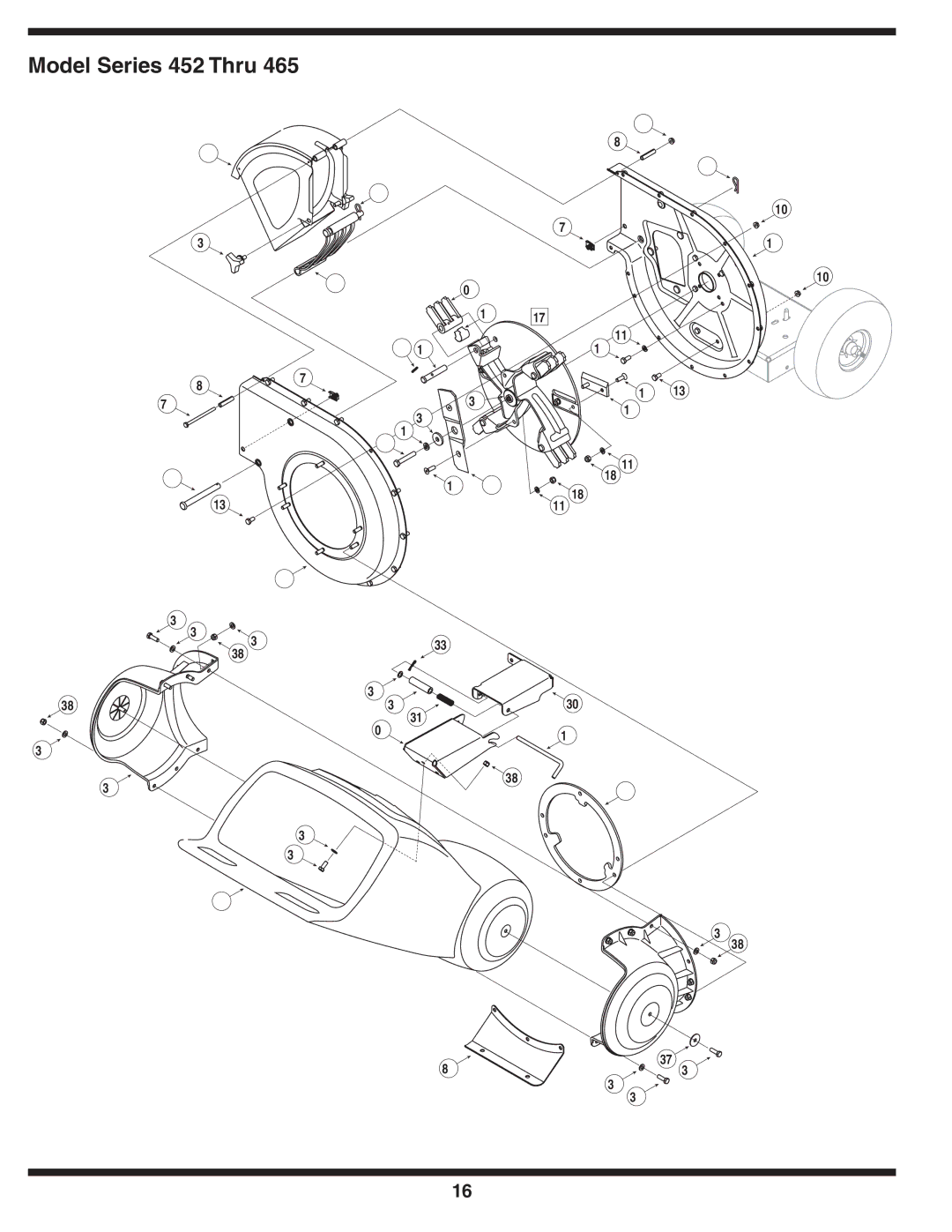 Bolens 452 Thru 465 warranty Model Series 452 Thru 