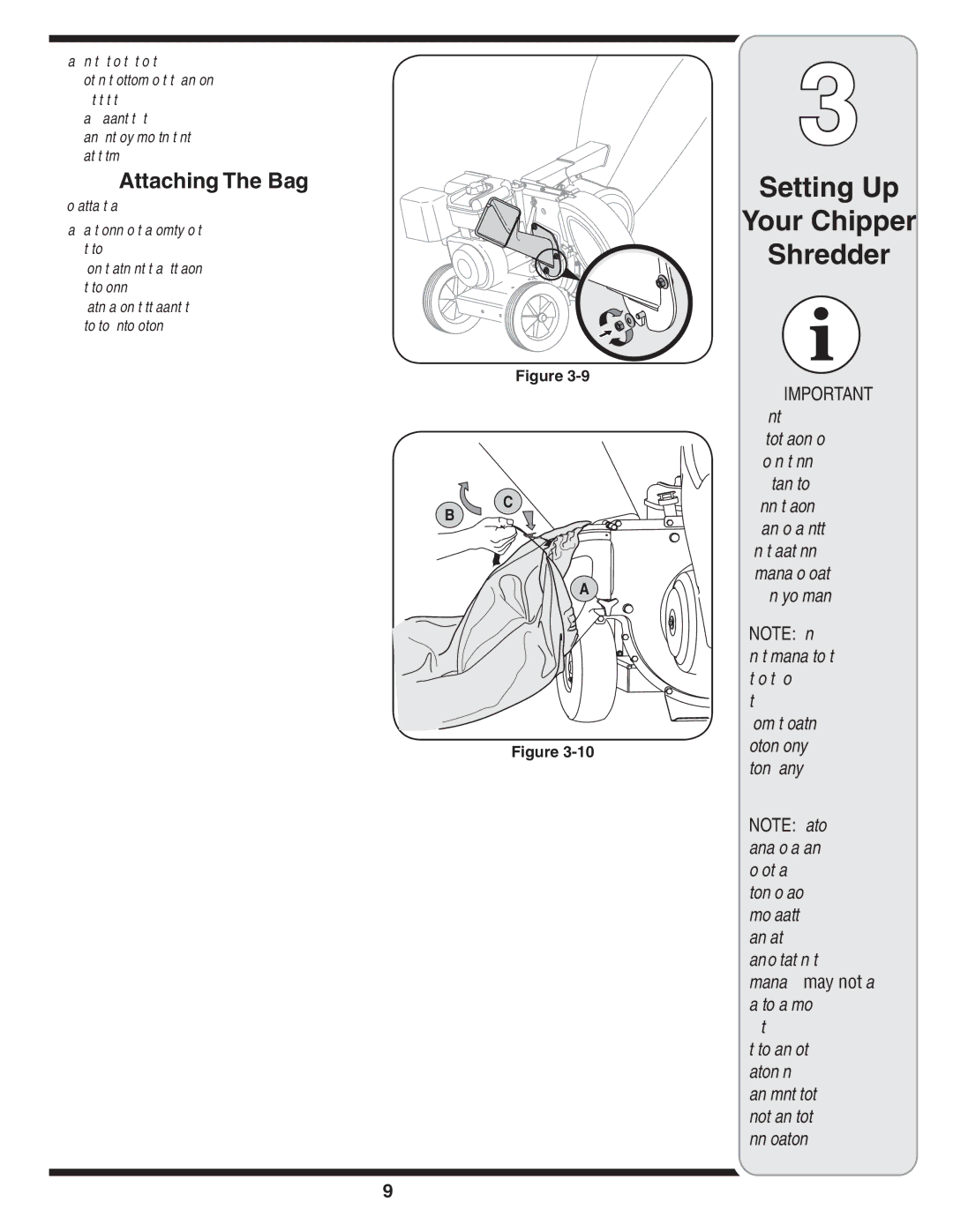 Bolens 452 Thru 465 warranty Attaching The Bag 