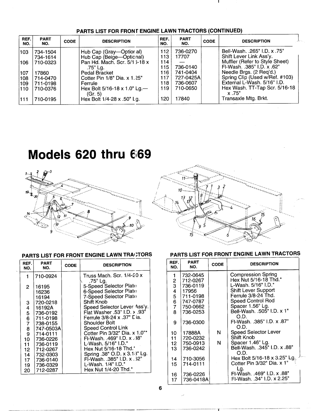 Bolens 620 thru 669 manual 