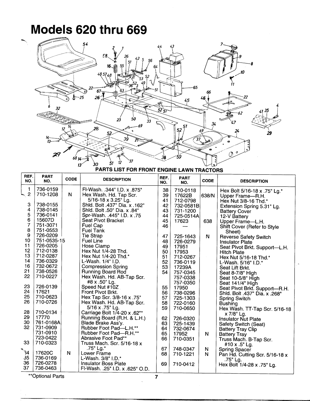 Bolens 620 thru 669 manual 