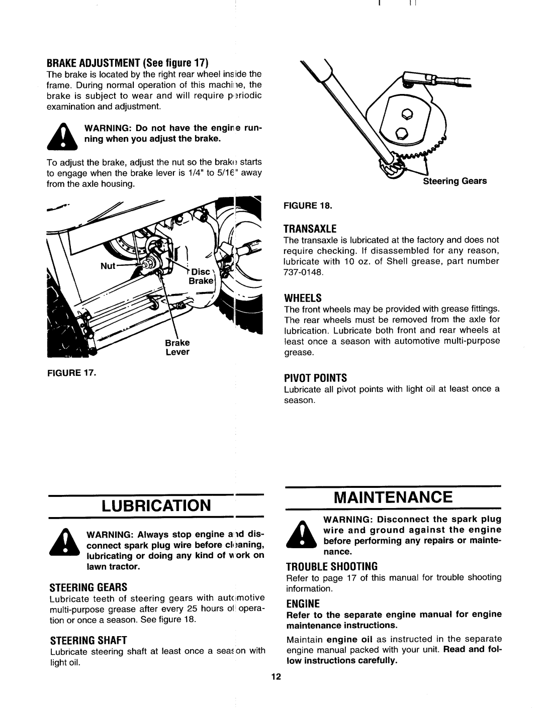 Bolens 660 Thru 679 manual 