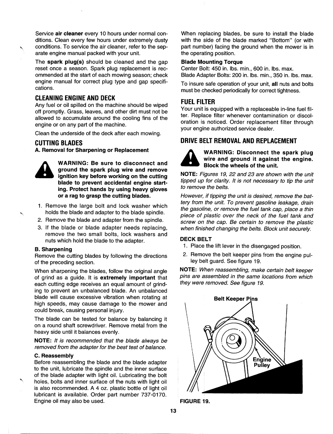 Bolens 660 Thru 679 manual 