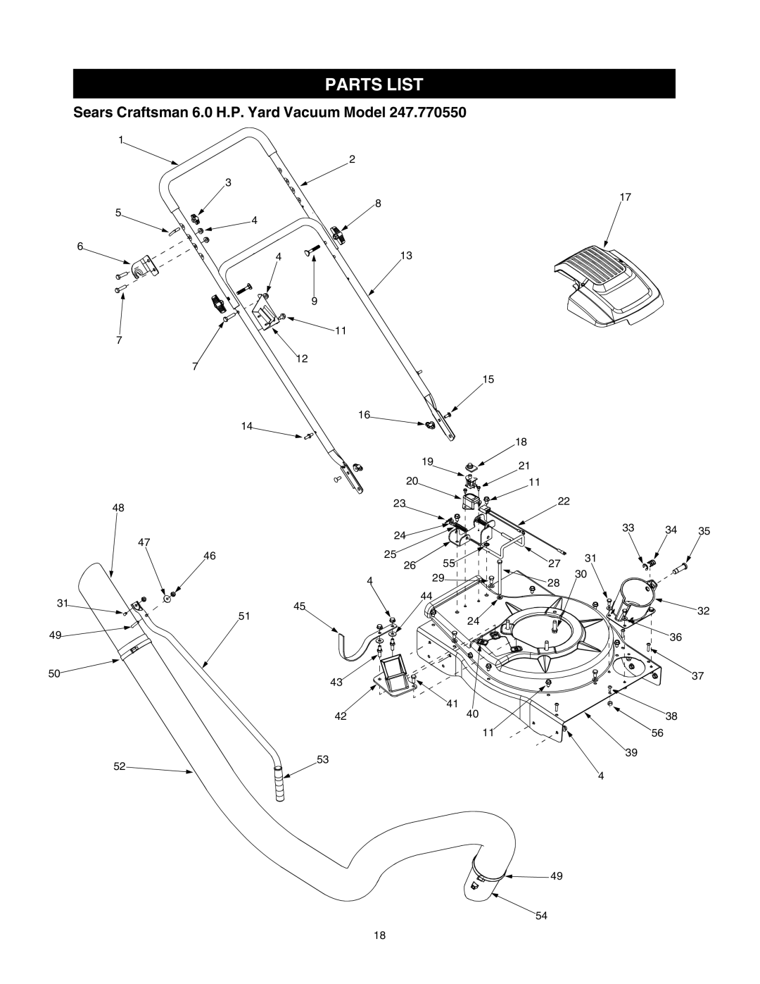 Bolens 769-00407 manual Parts List 