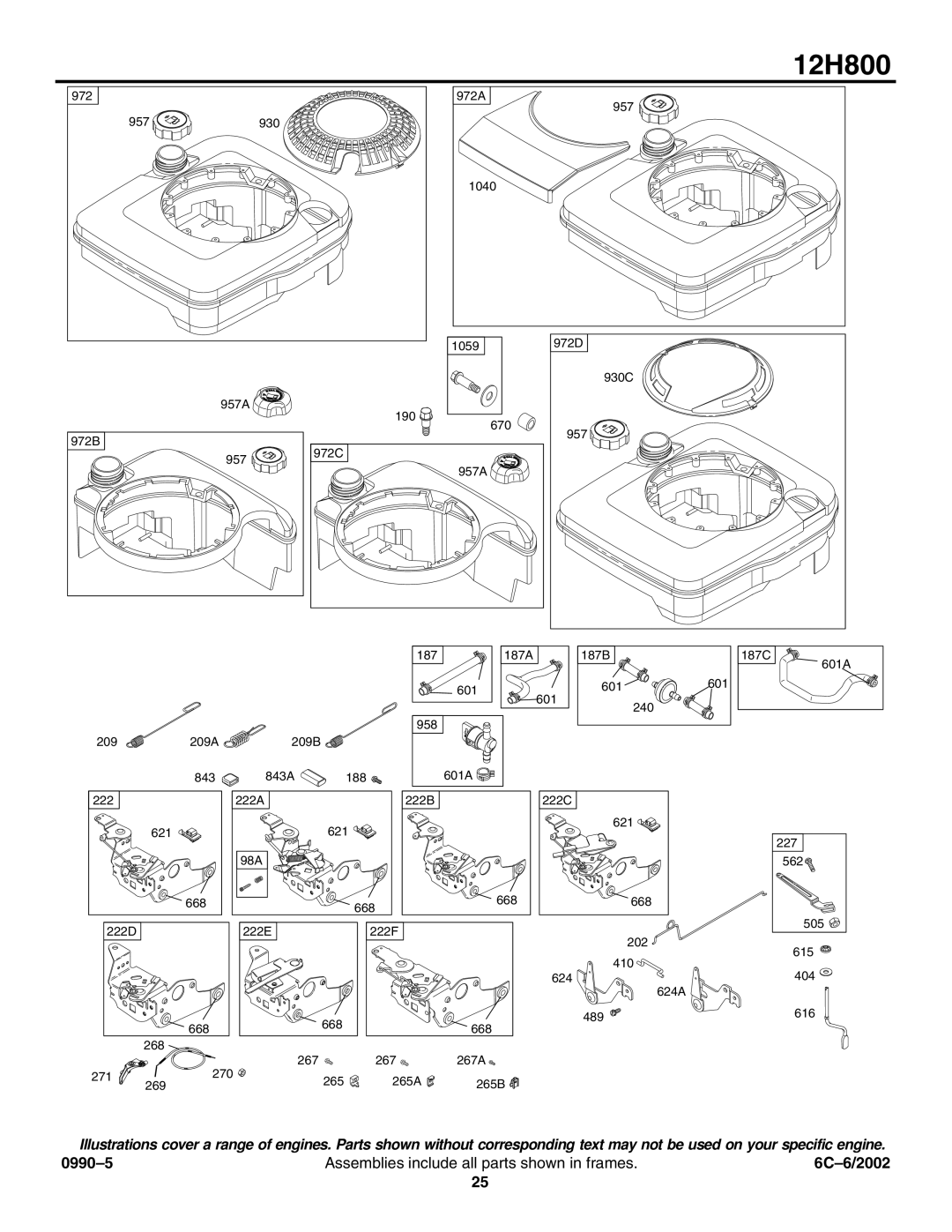 Bolens 769-00407 manual 972 972A 957 930 1040 1059 972D 930C 