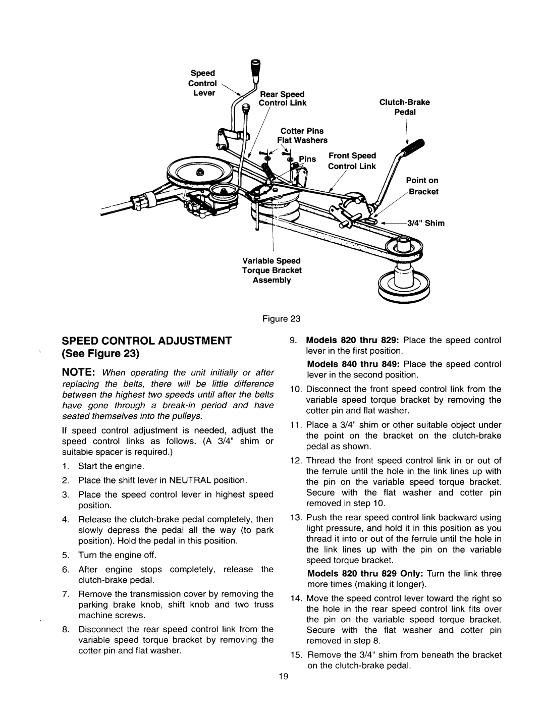 Bolens 820 thru 829 manual 