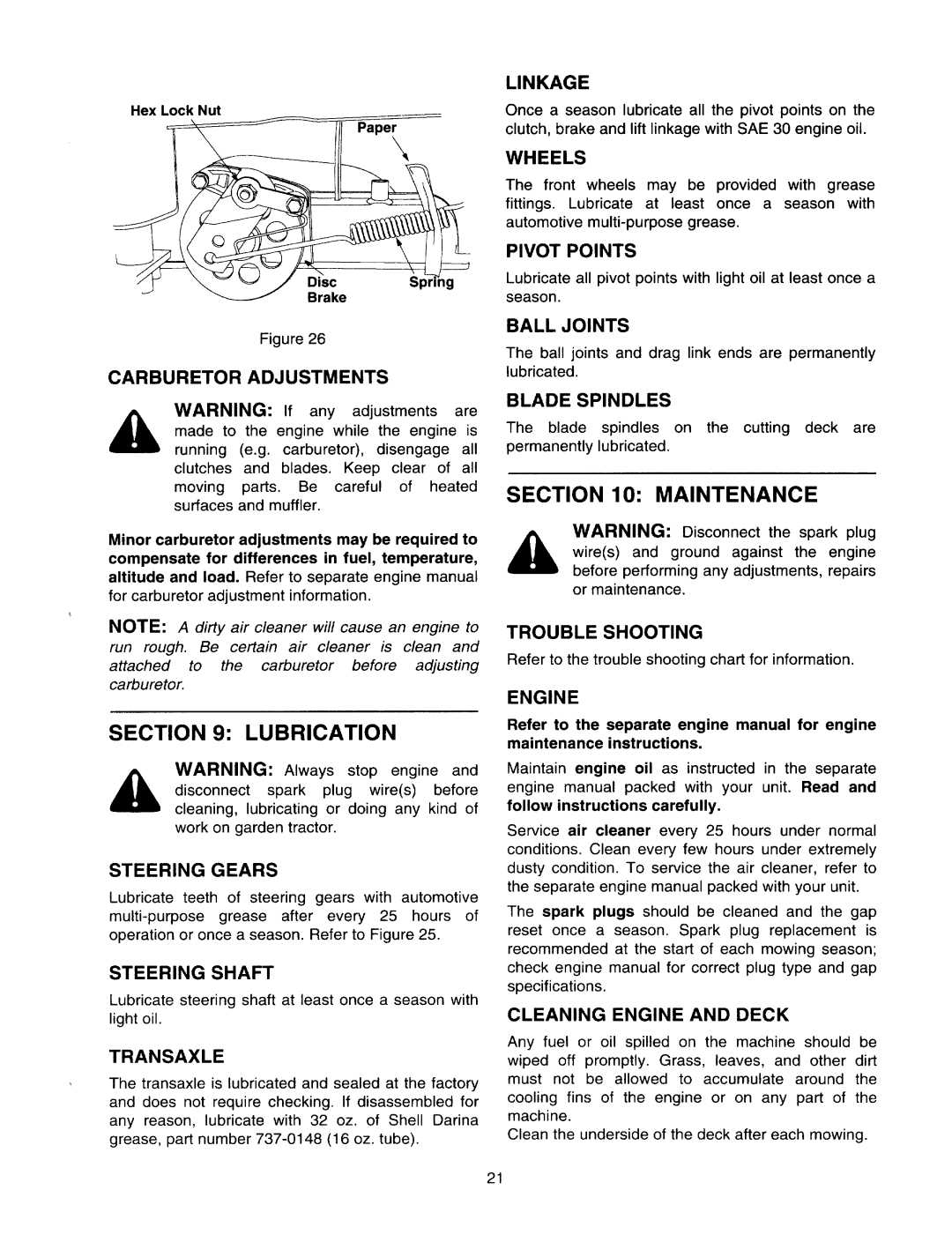 Bolens 820 thru 829 manual 