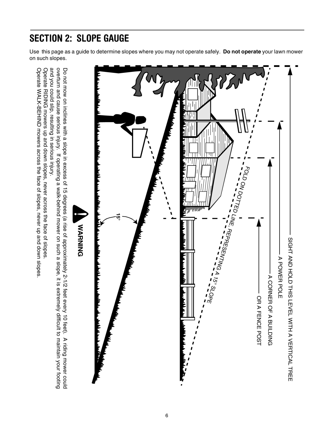 Bolens 84 manual Slope Gauge 