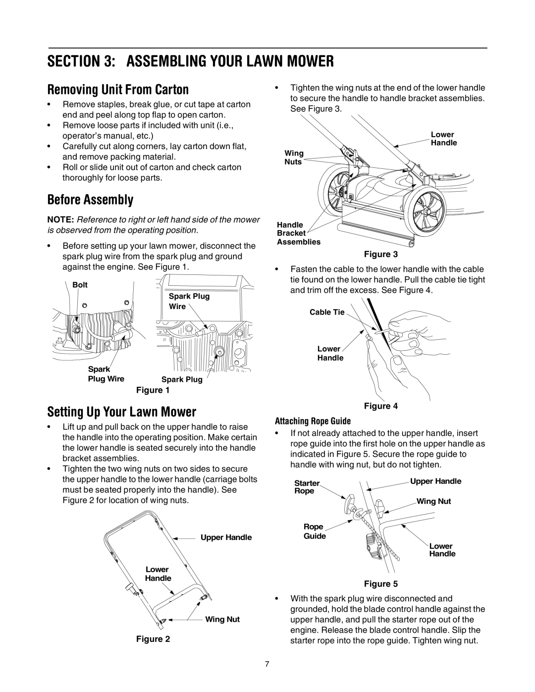 Bolens 84 manual Assembling Your Lawn Mower, Removing Unit From Carton, Before Assembly, Setting Up Your Lawn Mower 