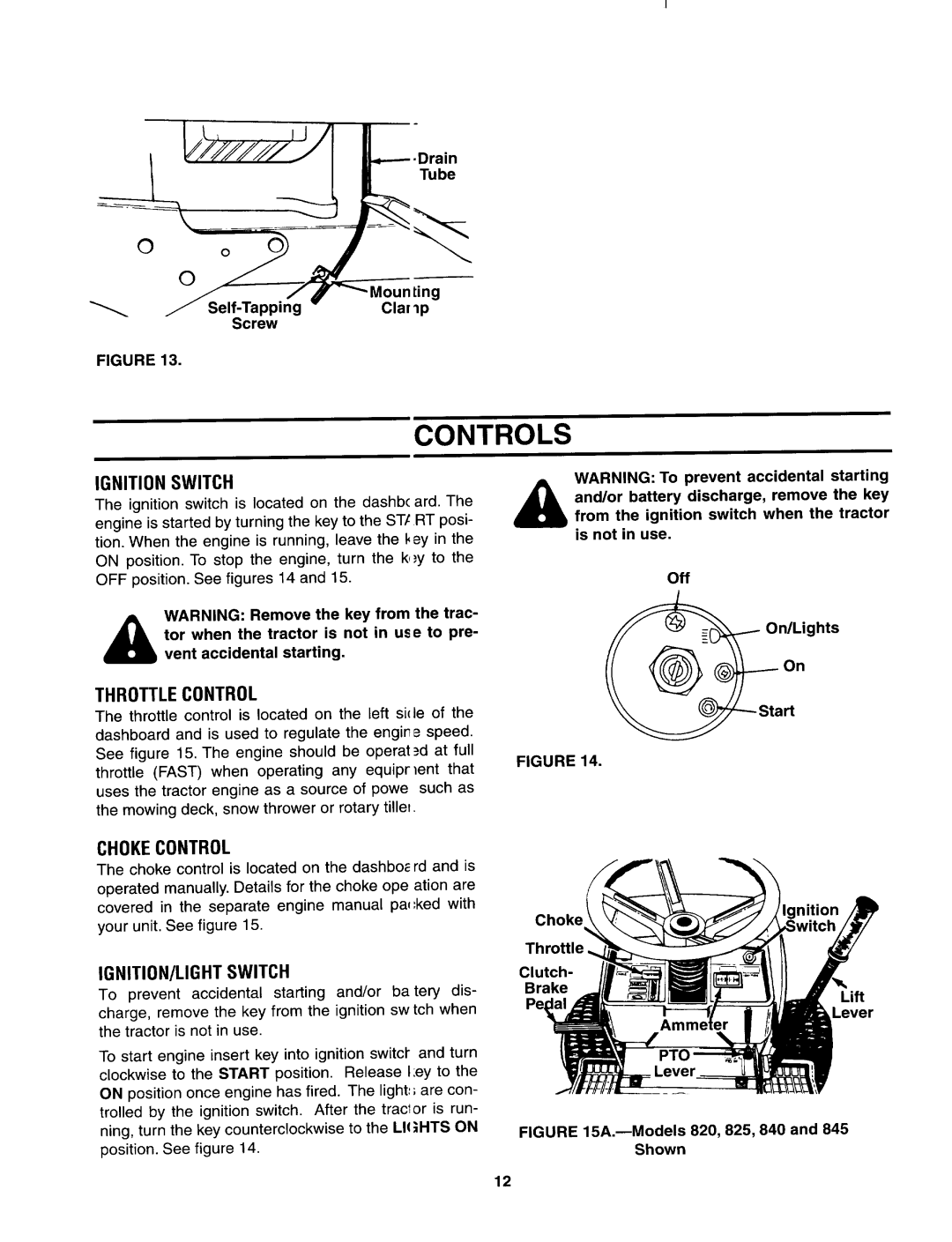 Bolens 840 thru 849 manual 