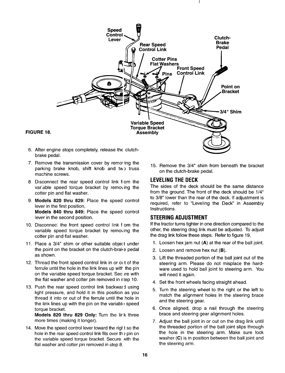 Bolens 840 thru 849 manual 