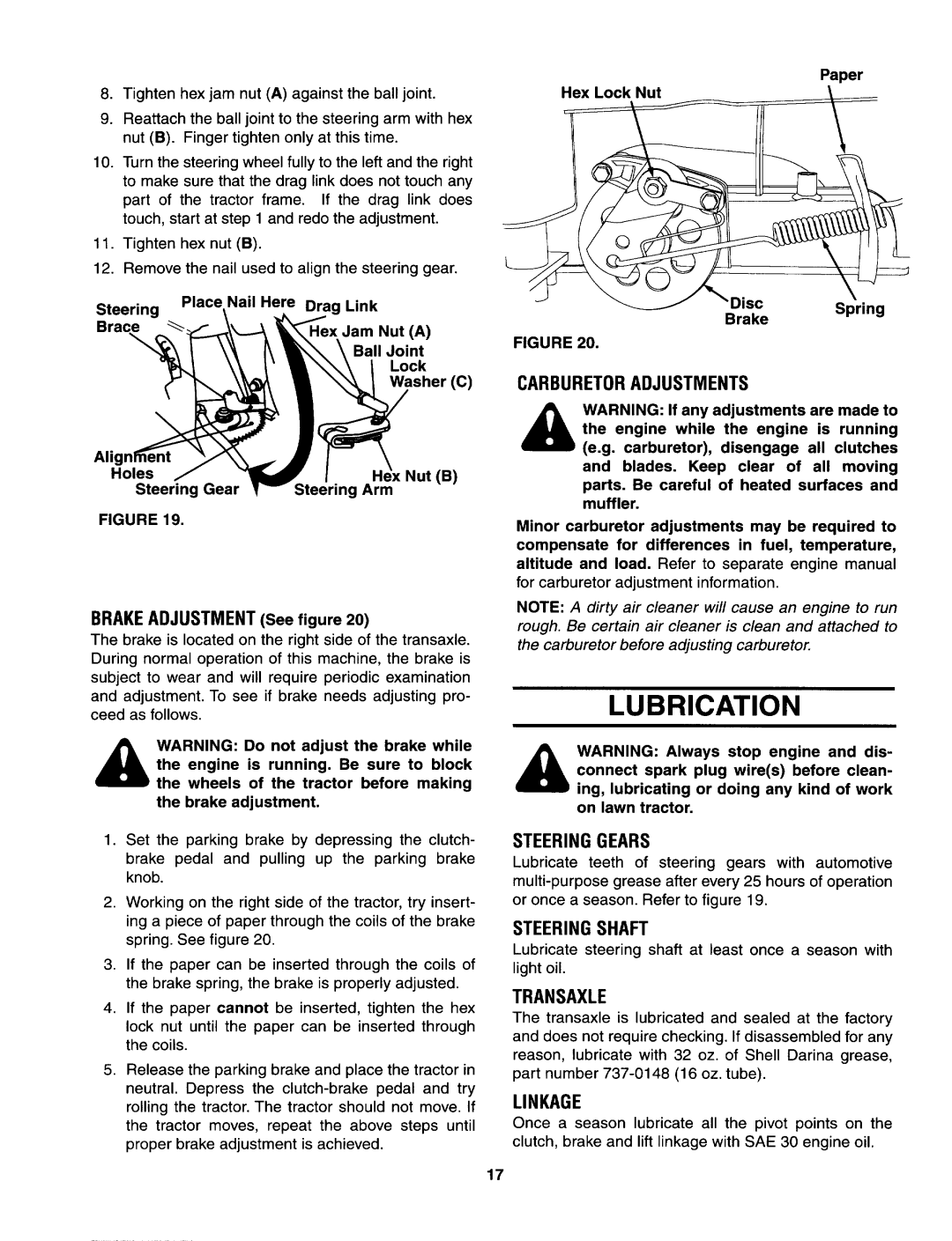 Bolens 840 thru 849 manual 