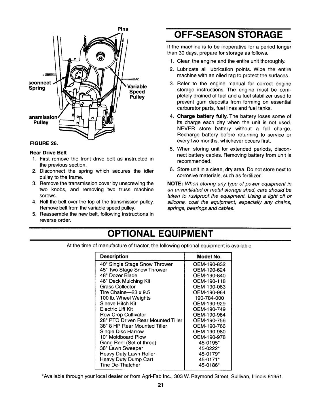 Bolens 840 thru 849 manual 