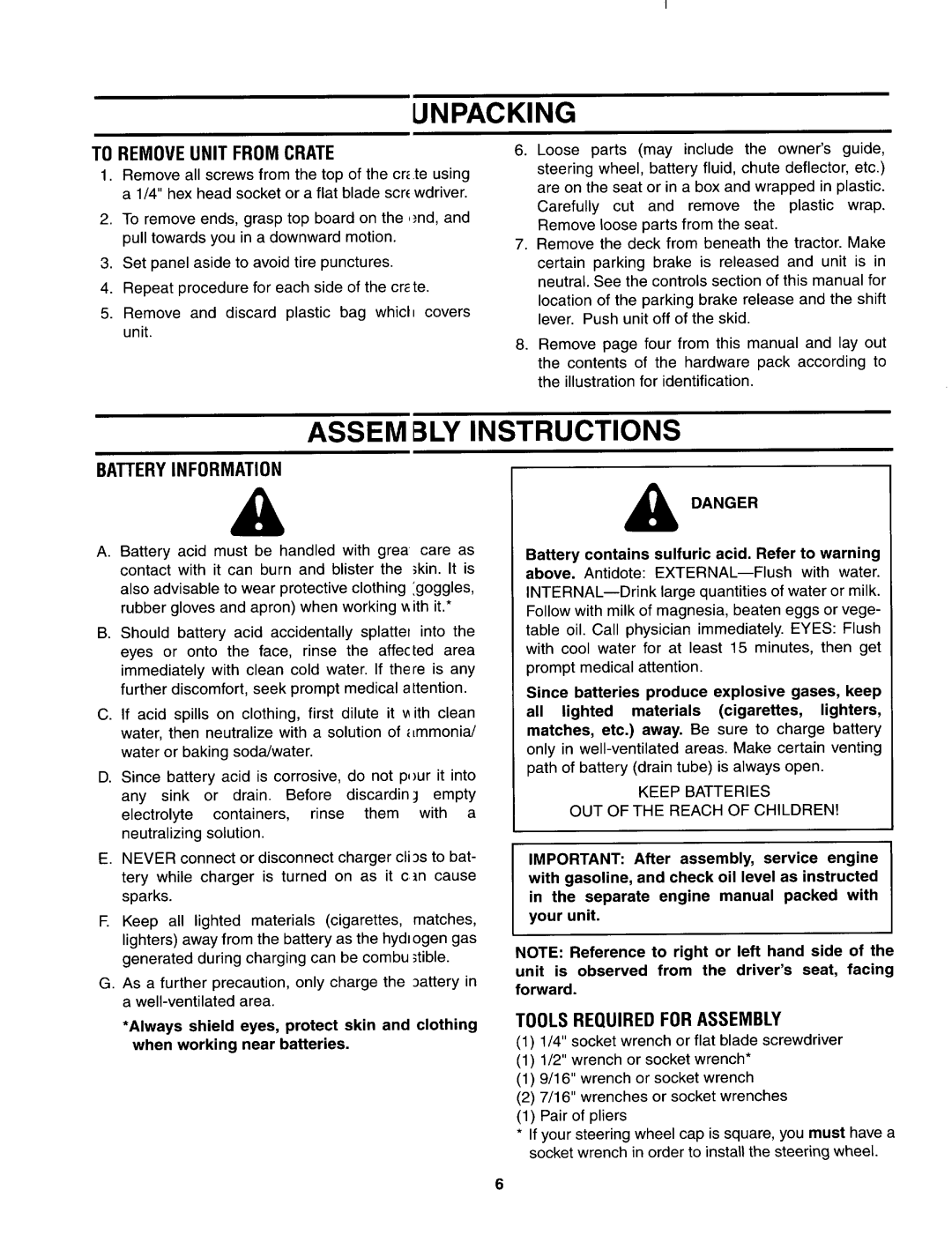 Bolens 840 thru 849 manual 