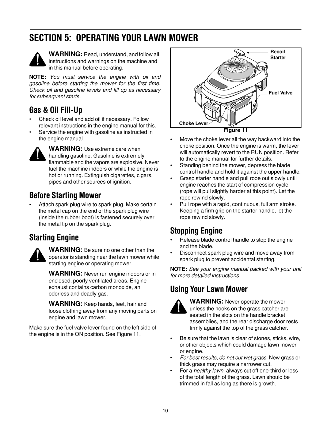 Bolens Model 588Q manual Operating Your Lawn Mower 