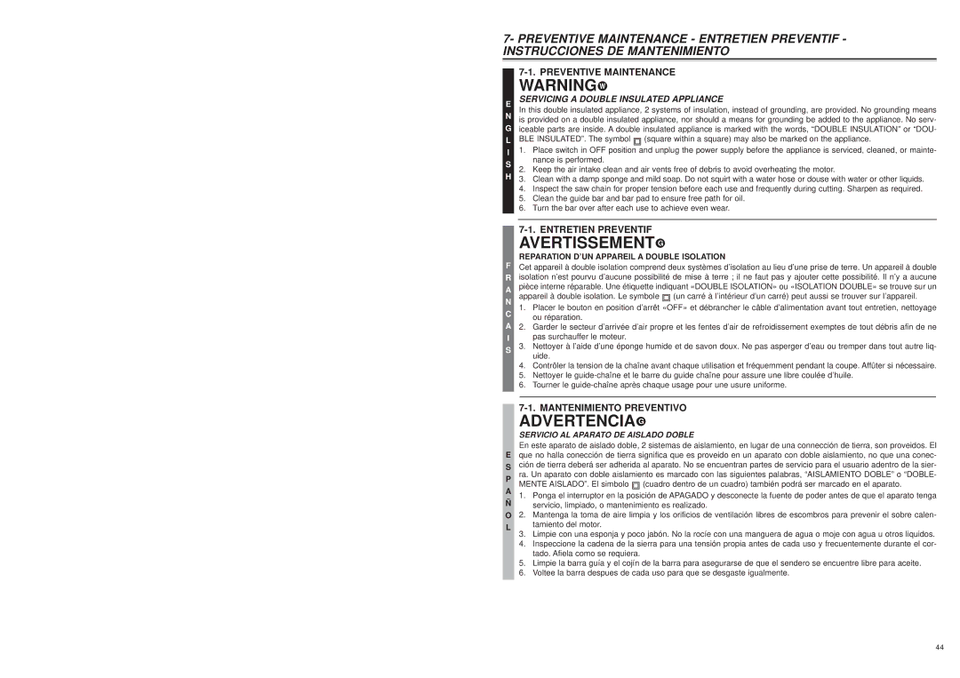 Bolens MS1640NTCC, MS1630NT user manual 