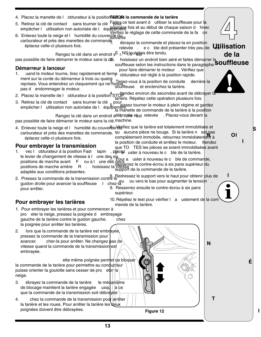 Bolens MTD warranty Lanceur à Démarreur 