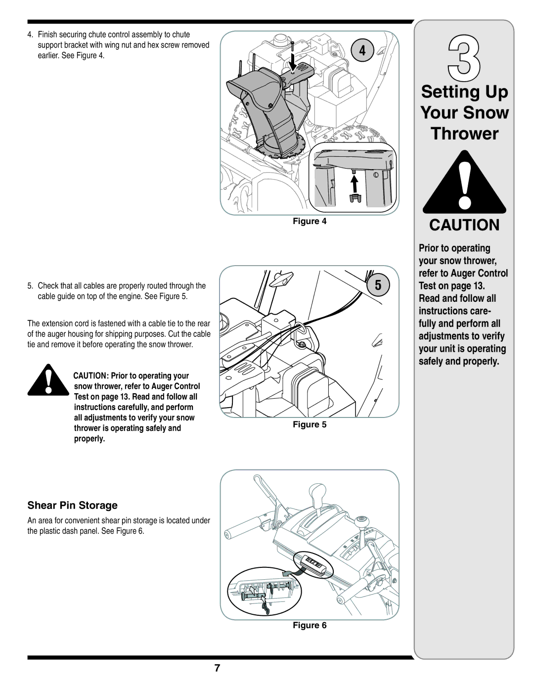 Bolens MTD warranty Prior to operating, Test on, Instructions care, Shear Pin Storage 