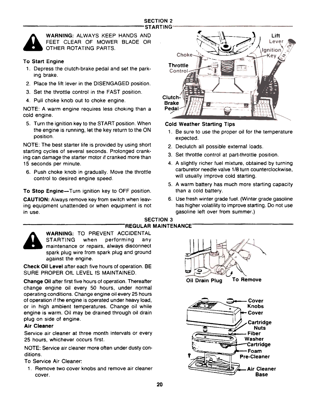 Bolens MTD7122B09 manual ~~~~, Washer, Throttle, Pre-Cleaner 