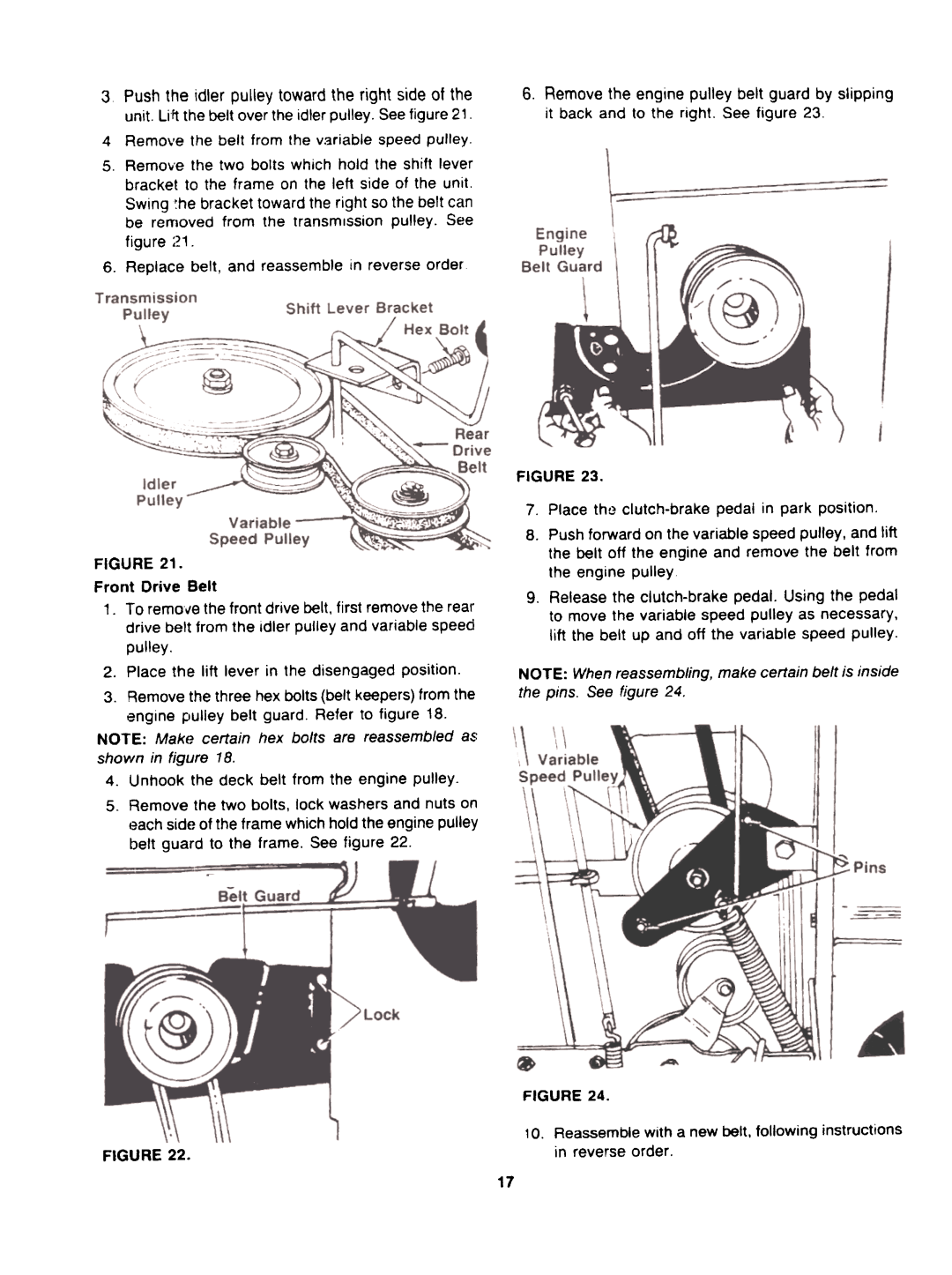 Bolens MTD7122B09 manual 