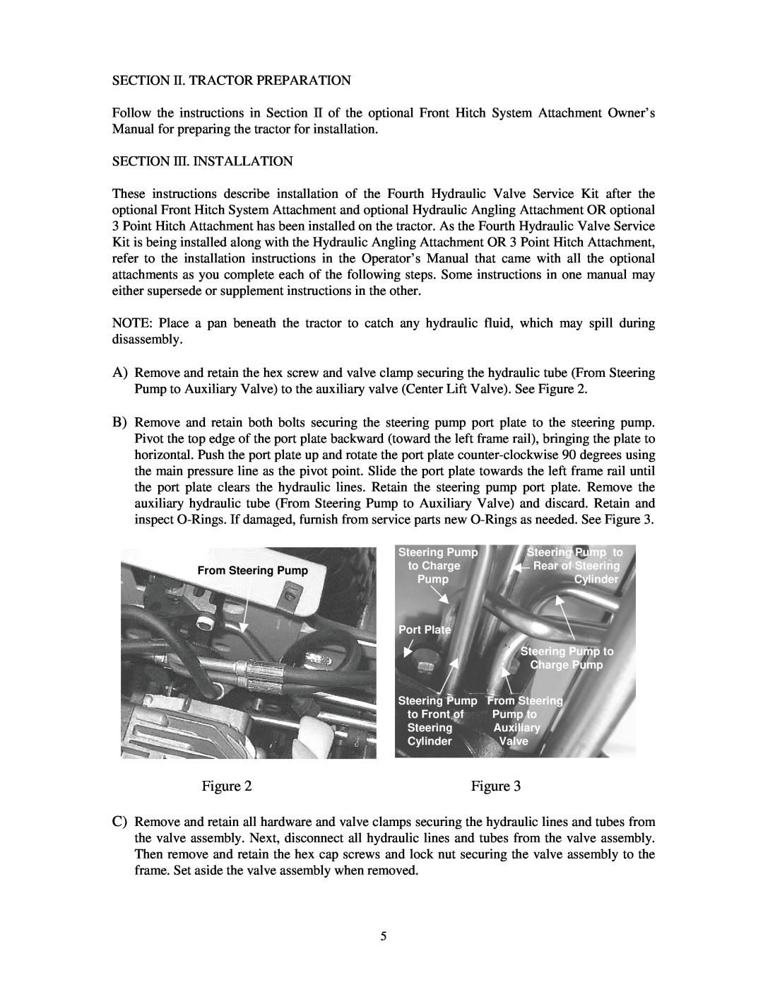 Bolens Series 3000 installation instructions Section Ii. Tractor Preparation 