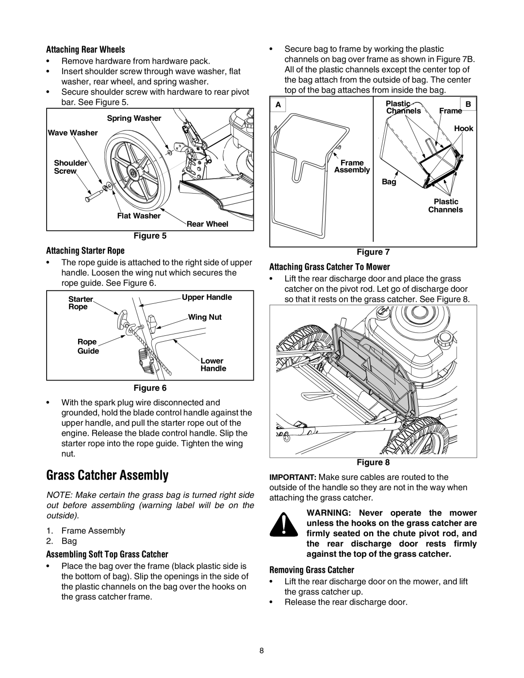 Bolens Series 544 manual Grass Catcher Assembly 