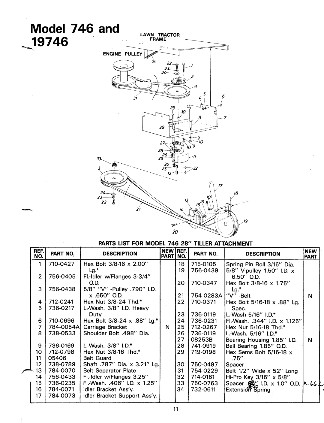 Bolens 19746, TMO-33603B, 190-746-000 manual 