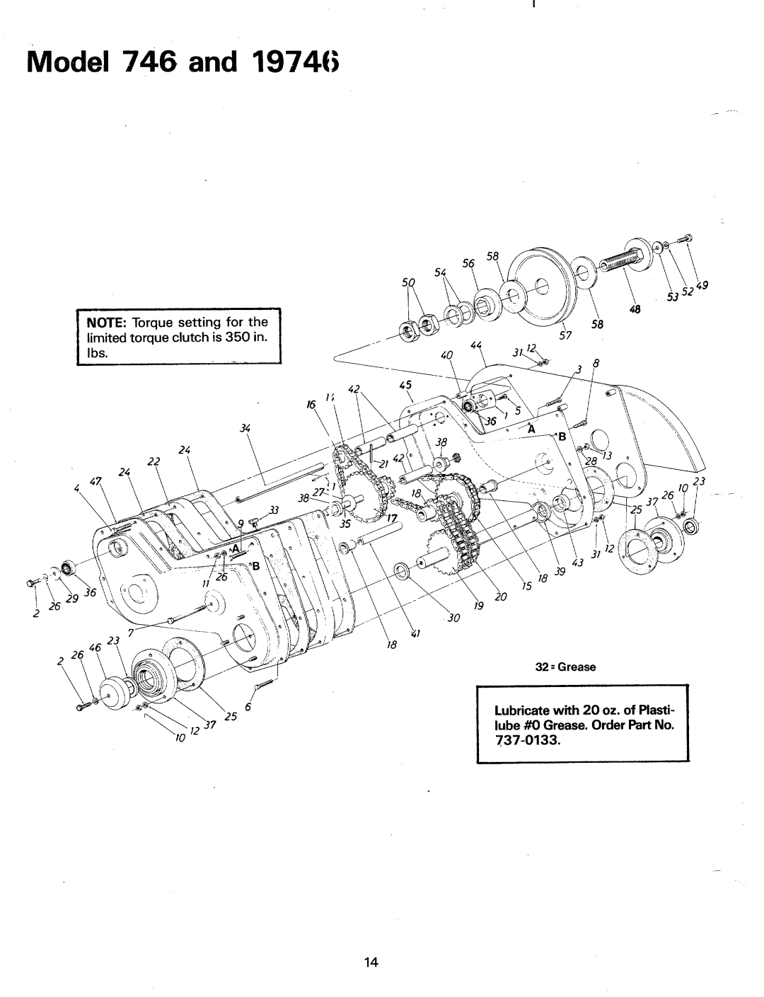 Bolens 19746, TMO-33603B, 190-746-000 manual 