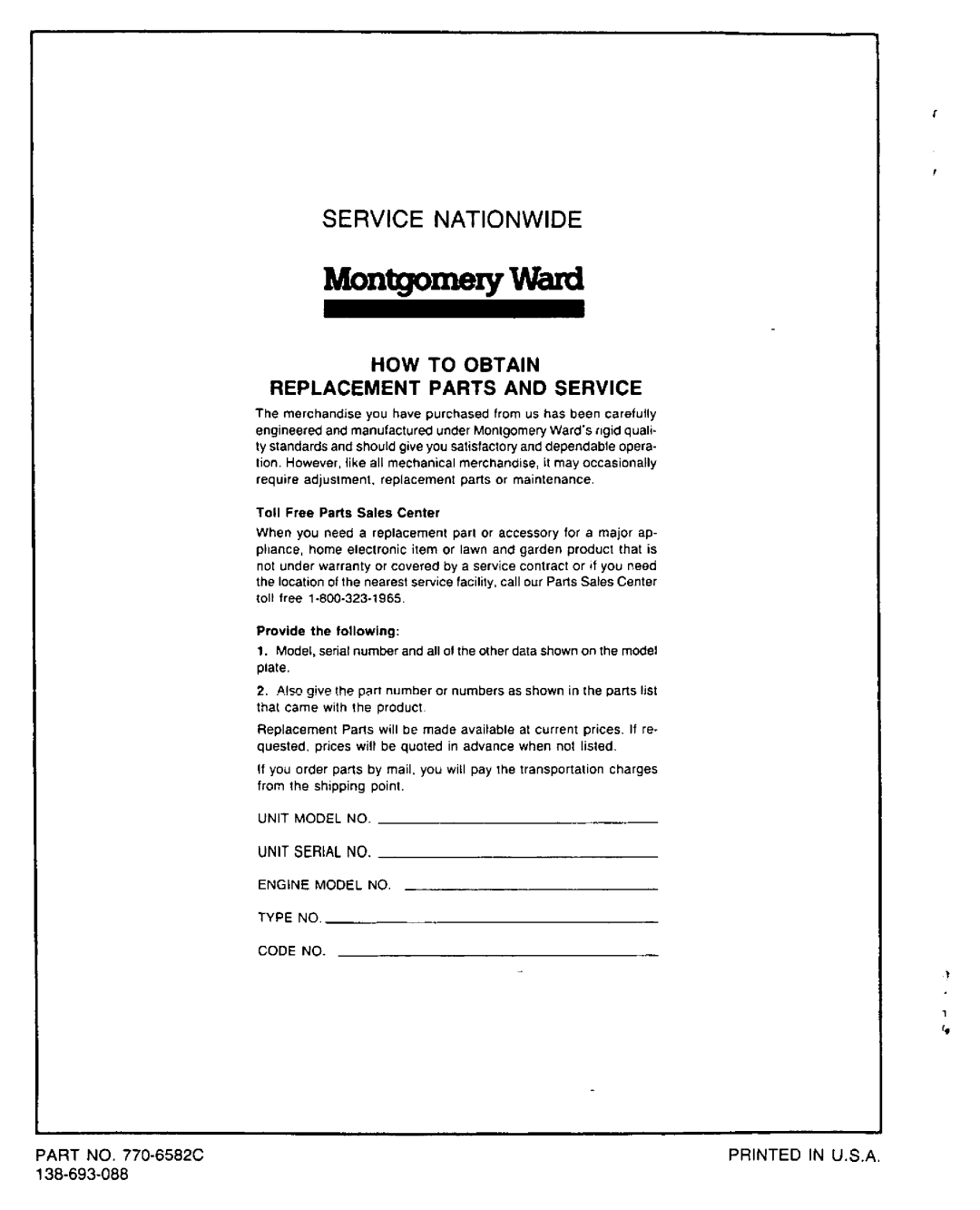 Bolens TMO-33936A manual 