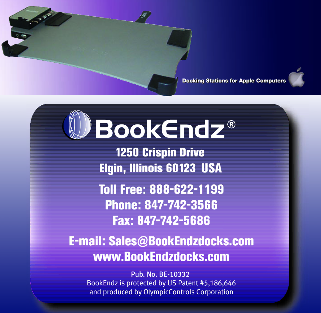 Bookendz BE-MB13AL manual Pub. No. BE-10332 