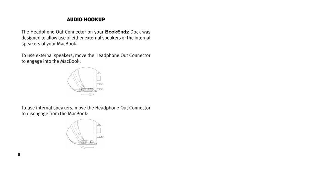 Bookendz BE-MB13W, BE-10281 owner manual Audio Hookup 