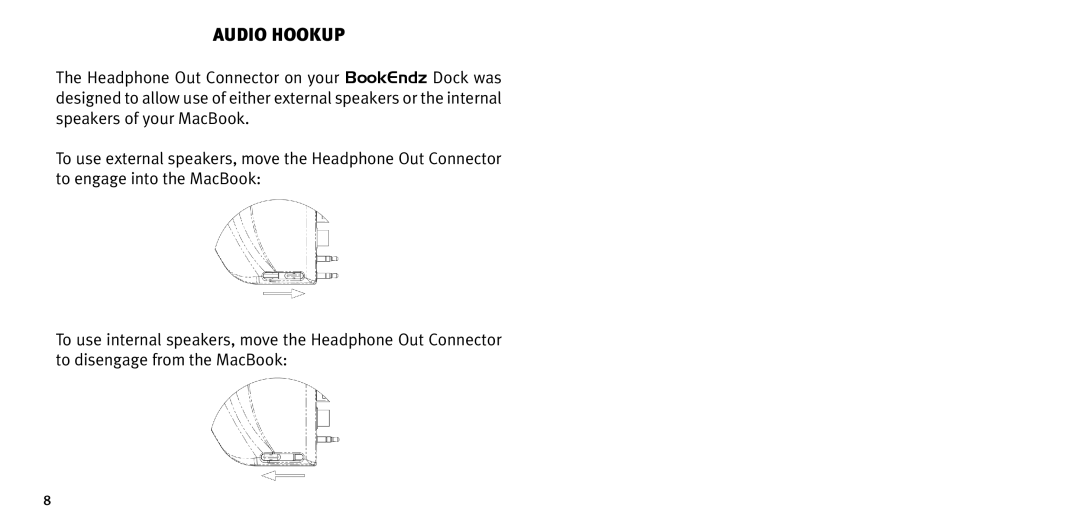 Bookendz BE-MB13WT, BE-10363 manual Audio Hookup 