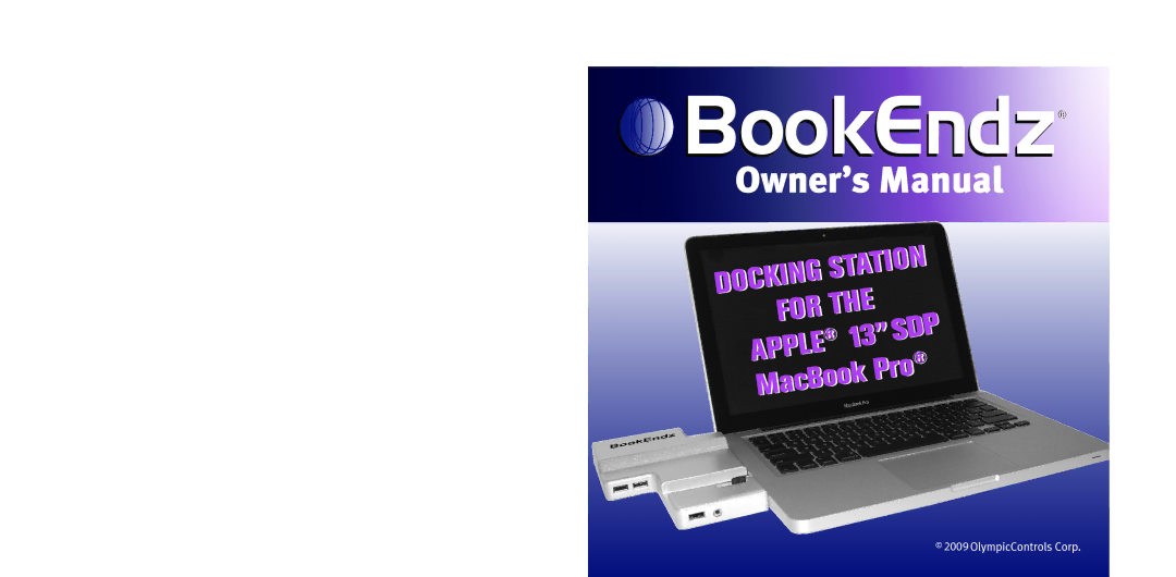 Bookendz BE-10359, BE-MBP13SDP, SDP13 manual 2009 