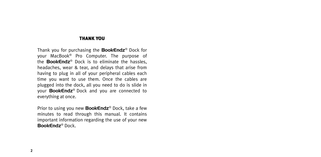 Bookendz SDP13, BE-MBP13SDP, BE-10359 manual Thank YOU 