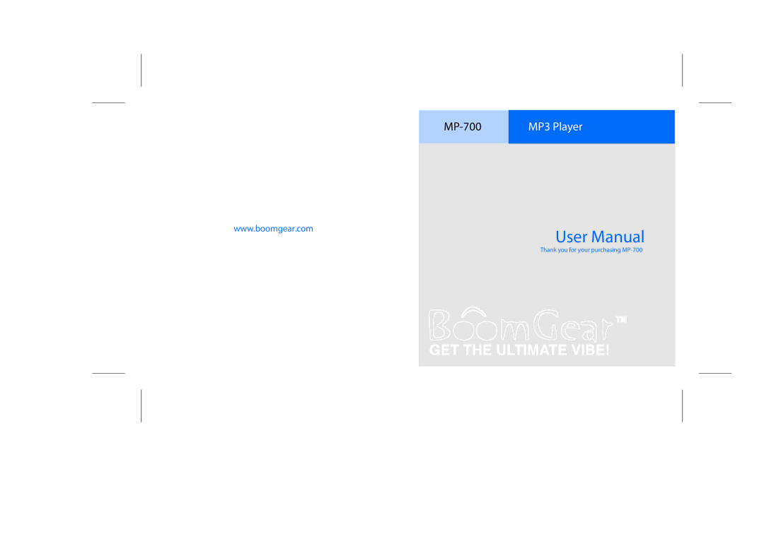 BoomGear MP-700 manual 