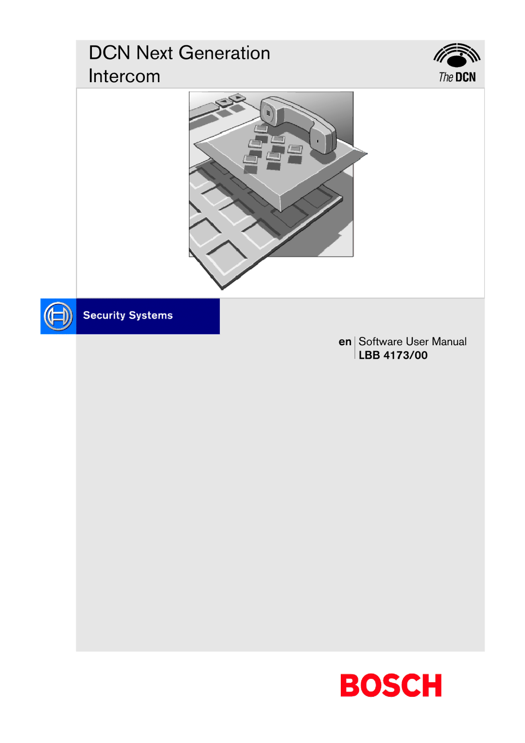 Bosch Appliances LBB4173, 0 user manual DCN Next Generation Intercom 