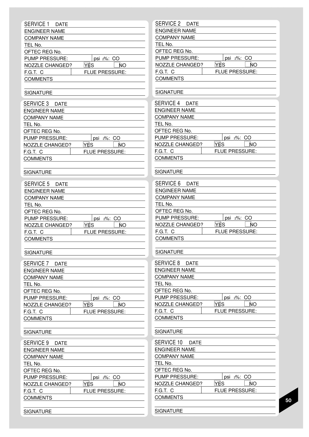 Bosch Appliances 18/25, 25/32kW, 12/18 instruction manual Service 1 Date 