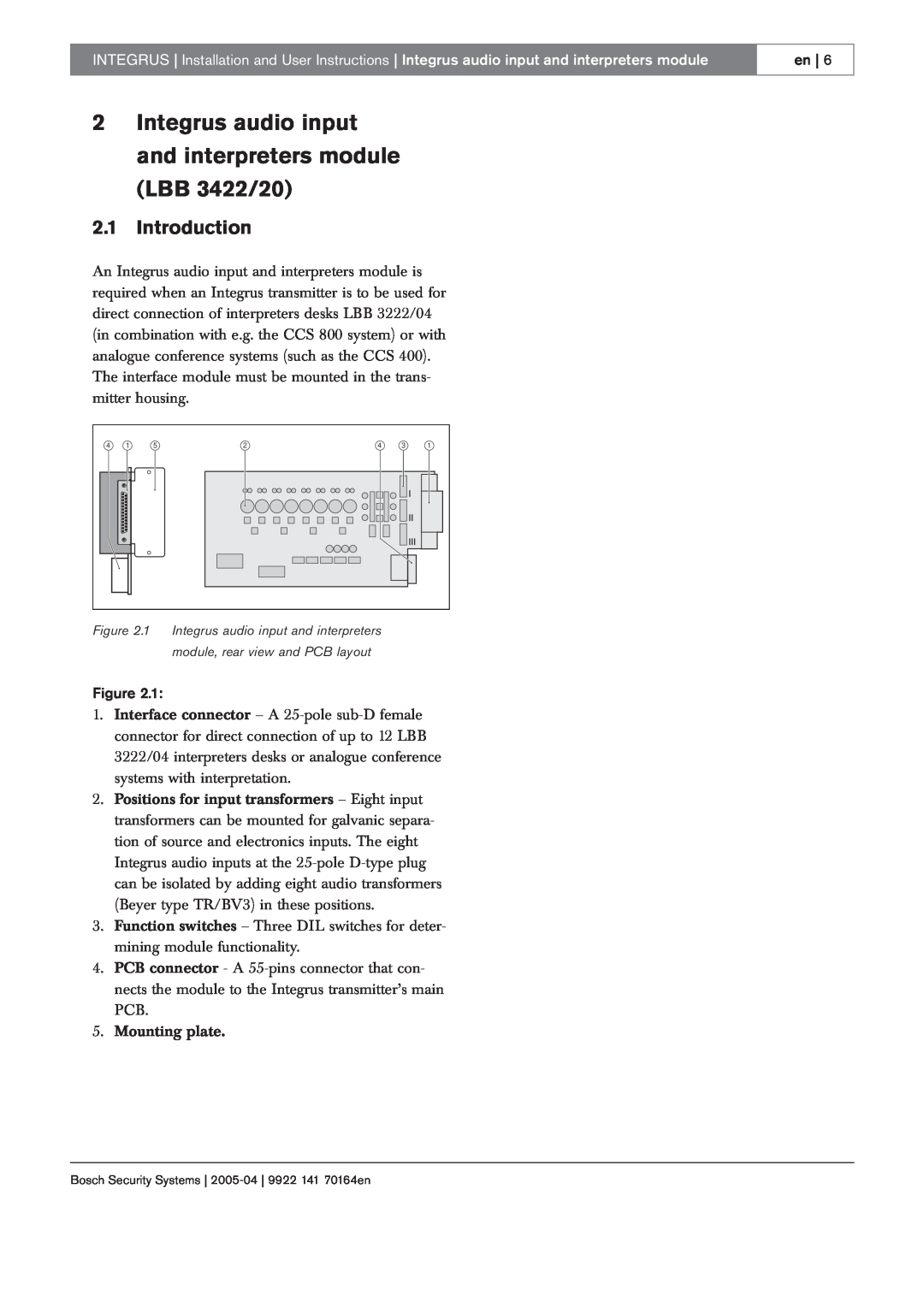 Bosch Appliances LBB 3422, 20, LBB 3222 manual Introduction, en 