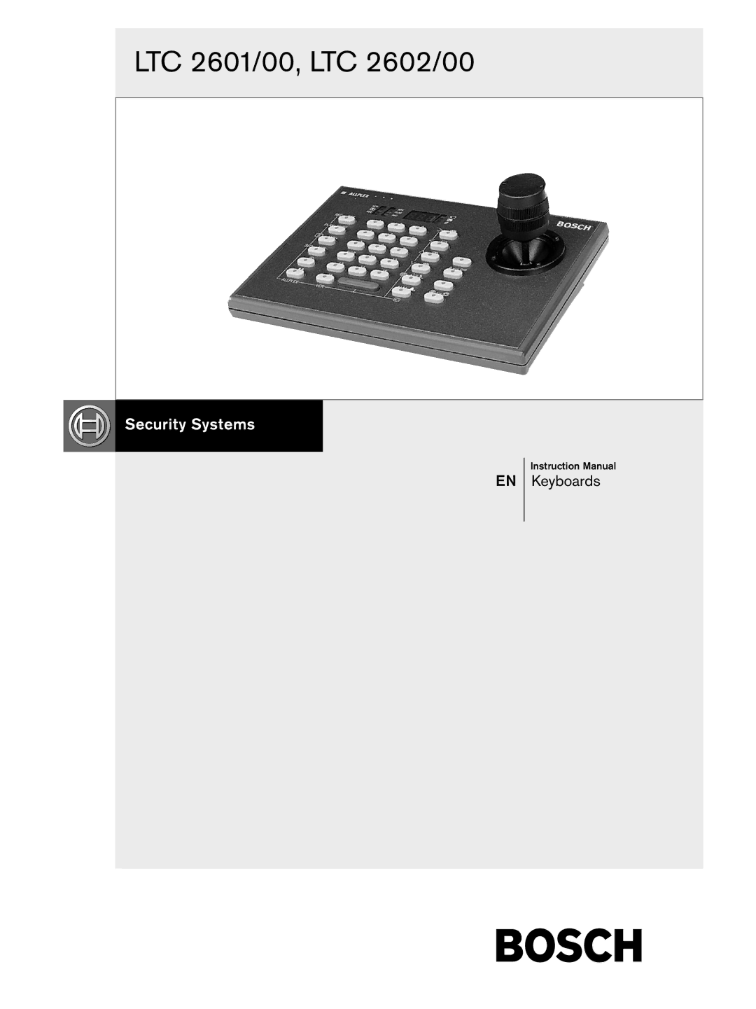 Bosch Appliances instruction manual LTC 2601/00, LTC 2602/00 