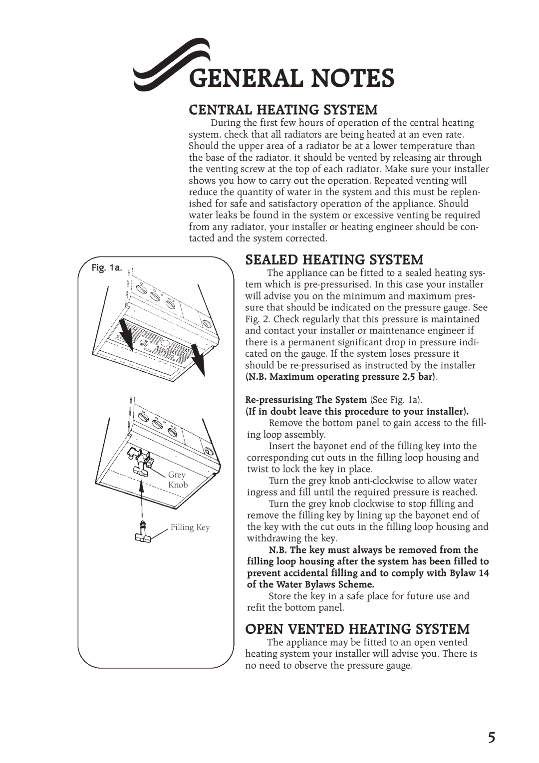 Bosch Appliances 35CDI II, 28CDI manual General Notes, Central Heating System, Sealed Heating System 