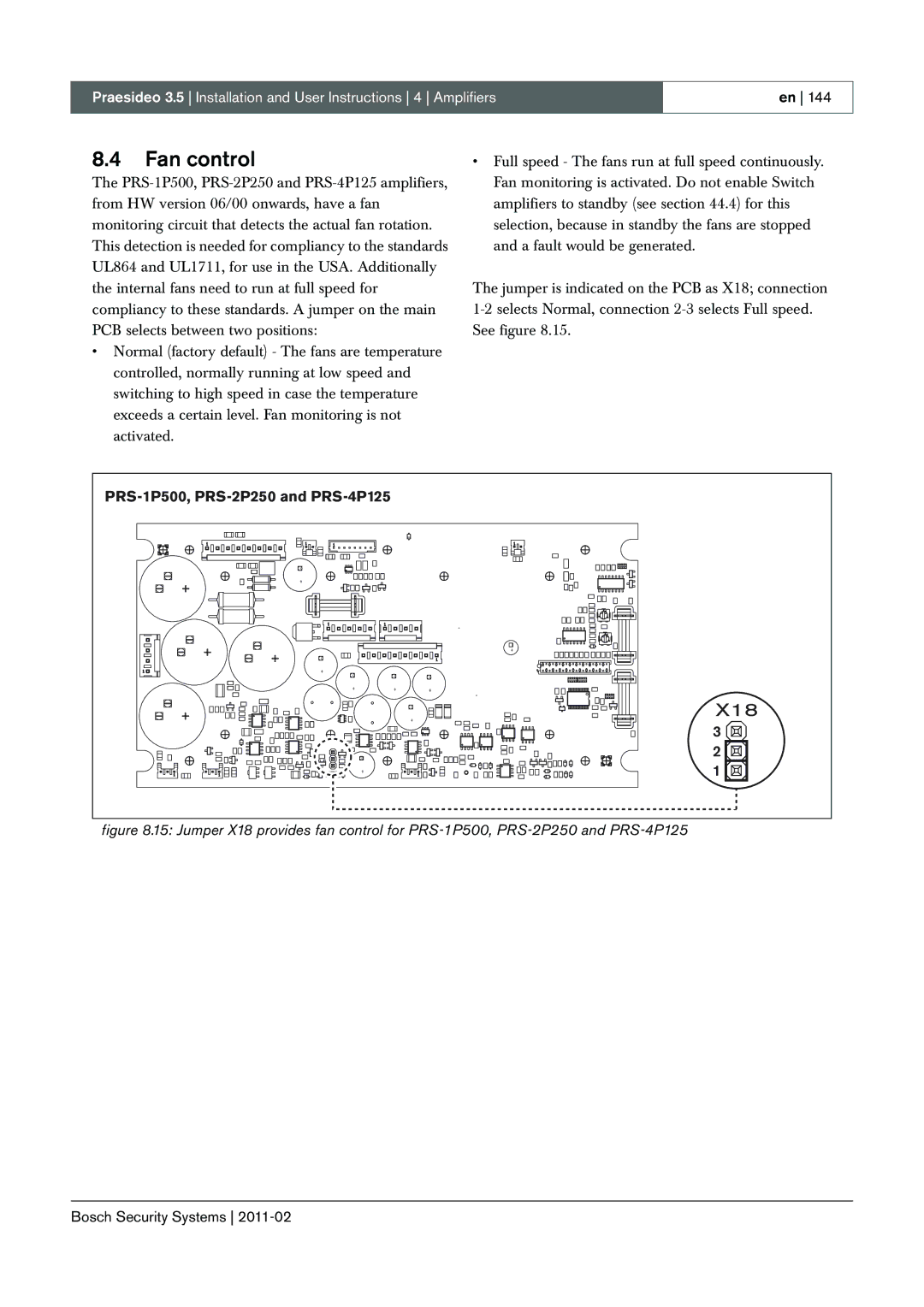 Bosch Appliances 3.5 manual Fan control 