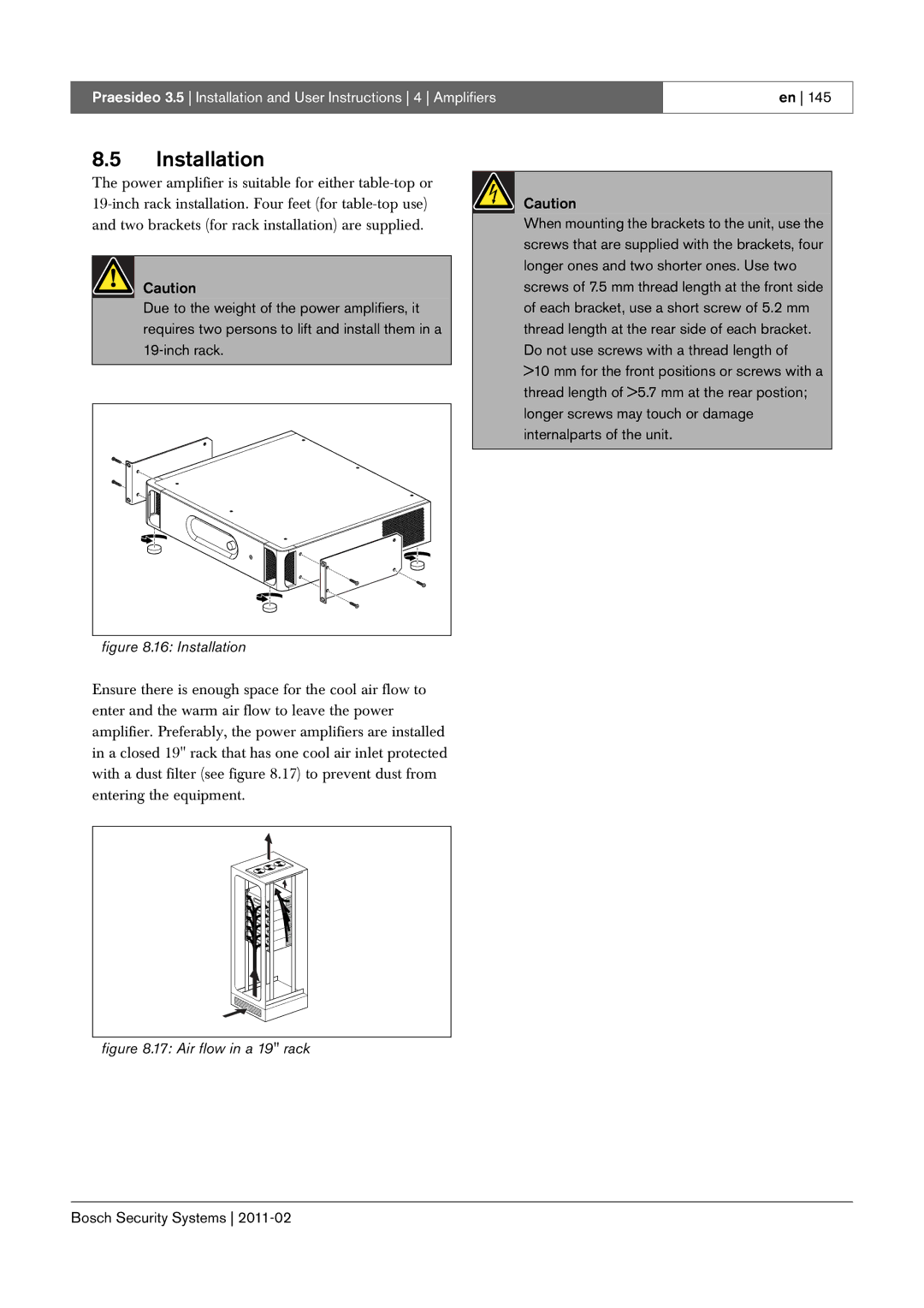 Bosch Appliances 3.5 manual Installation 