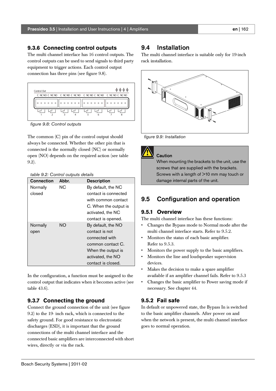 Bosch Appliances 3.5 manual Connecting the ground, Fail safe 