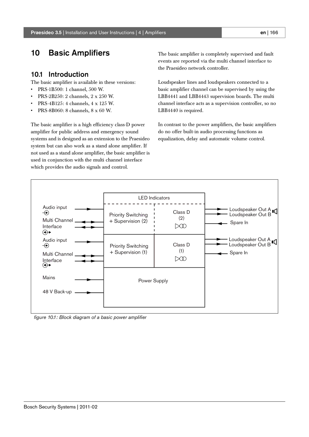 Bosch Appliances 3.5 manual Basic Amplifiers, Block diagram of a basic power amplifier 