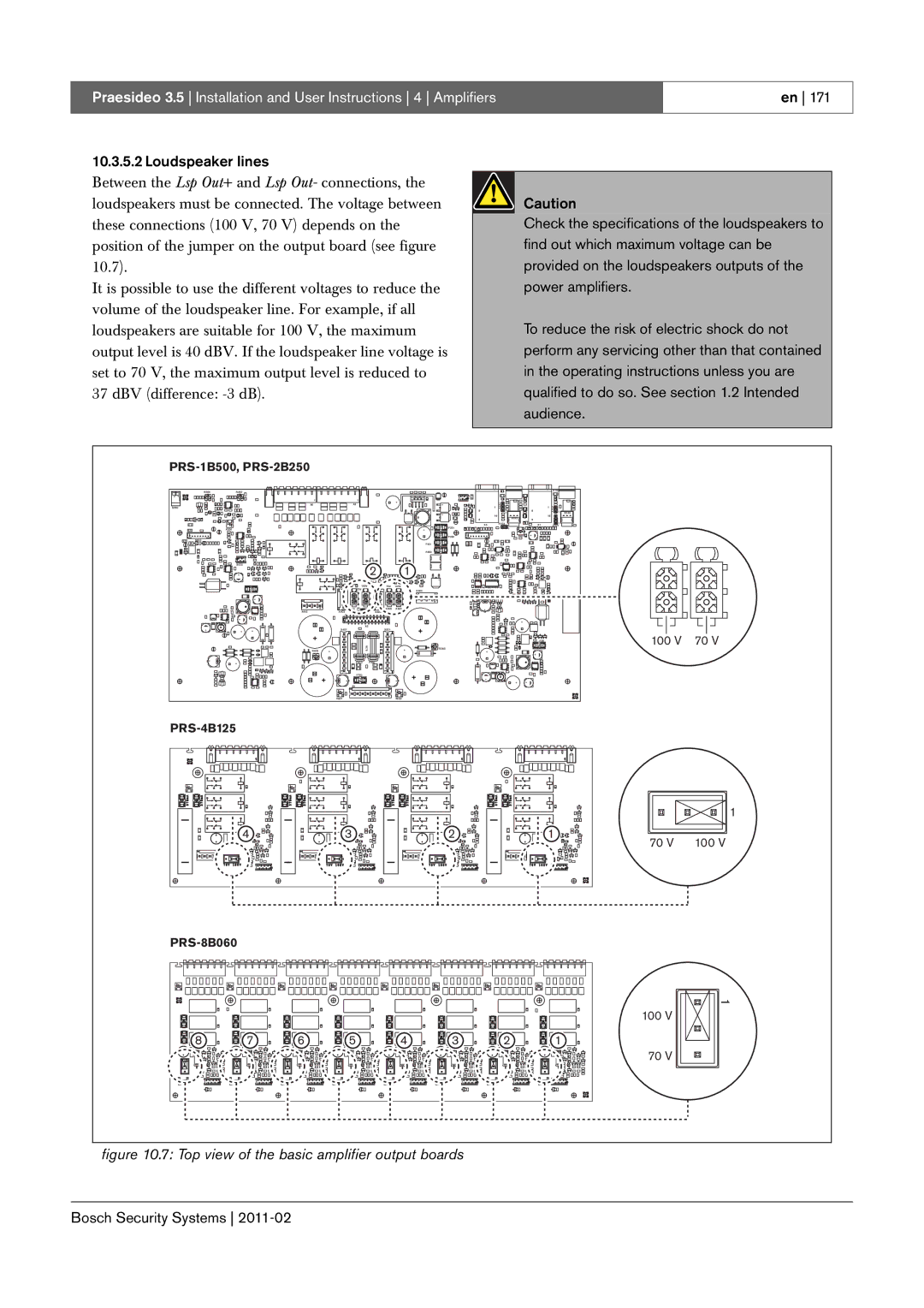 Bosch Appliances 3.5 manual Top view of the basic amplifier output boards 